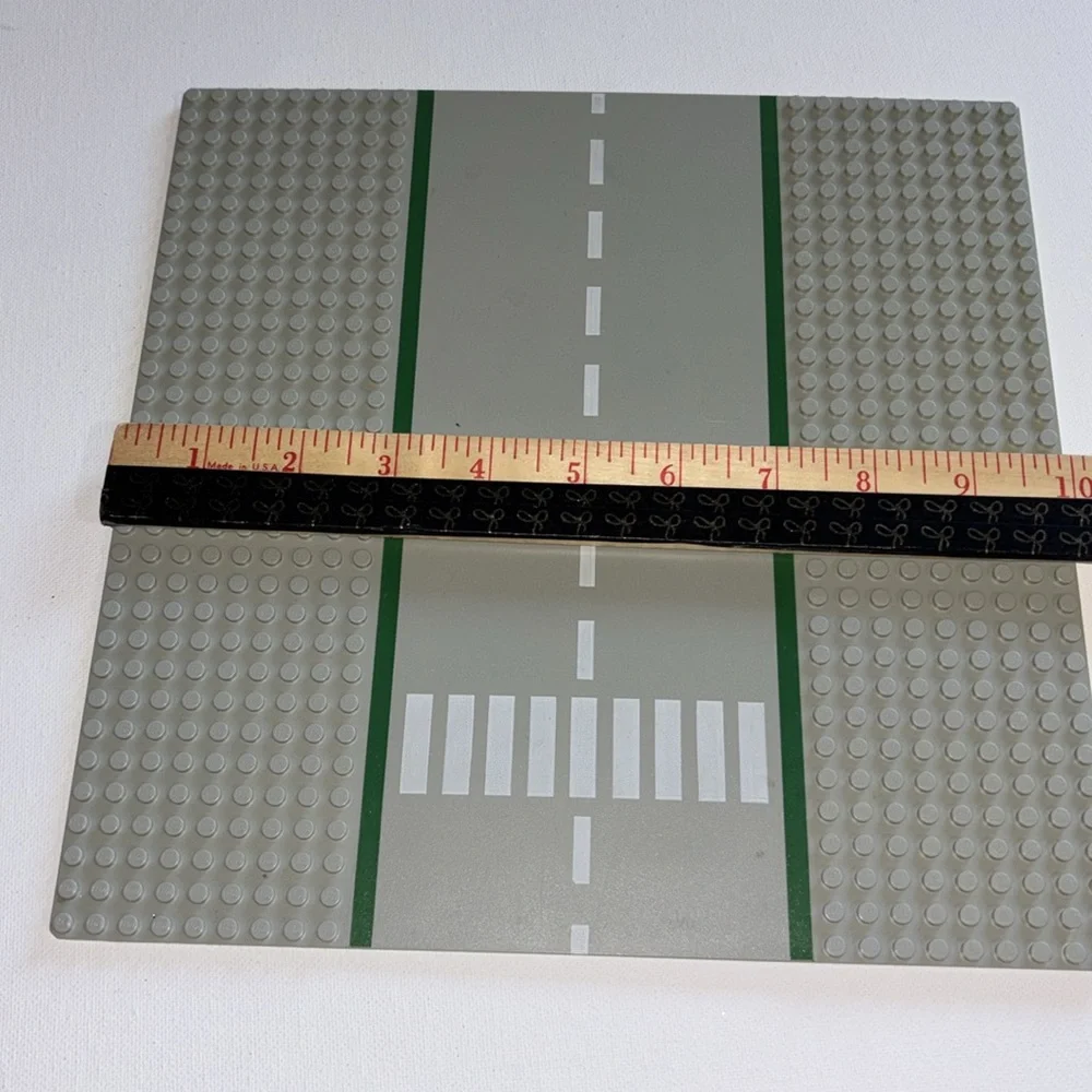 LEGO City  Road Base Plates LEGO City Street Gray Curve Crosswalk Straight 1978